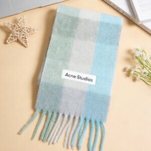 Acne Studios Blue and Gray Scarf